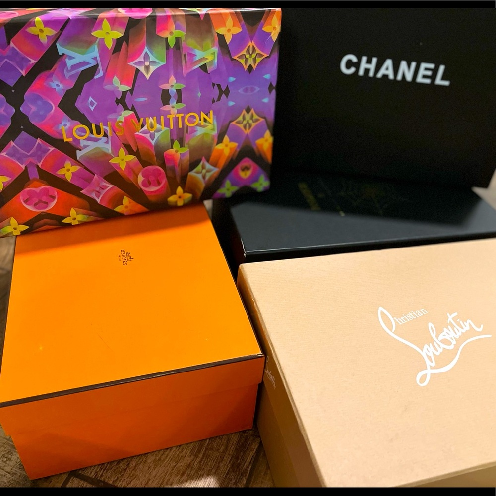 Authentic Luxury Designer Shoe Boxes and Dust Bags!